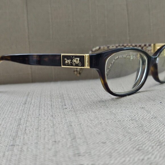 Coach Eyeglasses Frame Dark Tort/Dark Tort Sand Sig C HC6061 EMMA Glasses - Picture 2 of 11